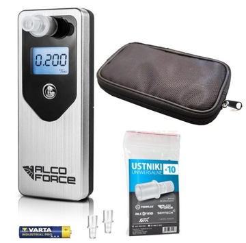 Алкотестер ALCO FORCE EVO + БЕСПЛАТНЫЕ синие мундштуки