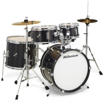 Focus Junior Black Set zestaw perkusyjny dla dzieci+talerze,pałki Millenium