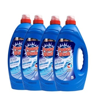 Power Wash UNIWERSALNY 4L x4 NIEMIECKI ŻEL DO PRANIA TKANIN MOCNY WYDAJNY