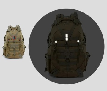 РЮКЗАК ВОЕННО ТАКТИЧЕСКИЙ ТУРИСТИЧЕСКИЙ ГОРОДСКОЙ ЧЕРНЫЙ +ФЛАГ +КАРАБИН