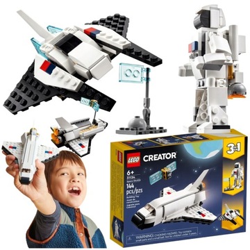 LEGO Creator БЛОКИ КОСМИЧЕСКИЙ КОРАБЛЬ Шаттл САМОЛЕТ Ракета 3 в 1 КОСМОС