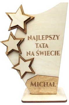 Statuetka prezent dla Taty Dzień Ojca z imieniem