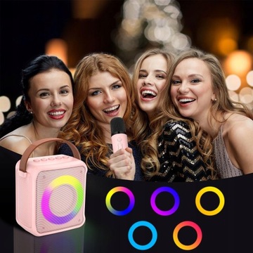 НАБОРЫ ДЛЯ КАРАОКЕ, 2 МИКРОФОНА RGB, BLUETOOTH 5.0 TF, USB AUX