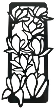 DEKORACJA NA ŚCIANĘ KWIATY PLEXI 100X50 cm