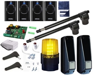 Zestaw napęd siłownik FAAC 414 ALFA 4xpilot, LED