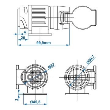 АДАПТЕР Адаптер для розетки прицепа 13/7 PIN