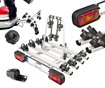 Platforma rowerowa na hak Amos Giro 4 13pin 60kg