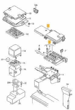 БЛОК ПРЕДОХРАНИТЕЛЕЙ AUDI SEAT SKODA VW 1J0937617C ДЛЯ АККУМУЛЯТОРА 60 Ач