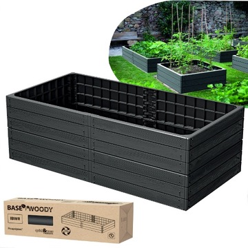 Садовая клумба, клумба для огорода, 150х75х25см антр