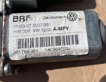 MOTOREK ELELKTRICKÝ OKNO VW TOURAN LEVÝ ZADNÍ