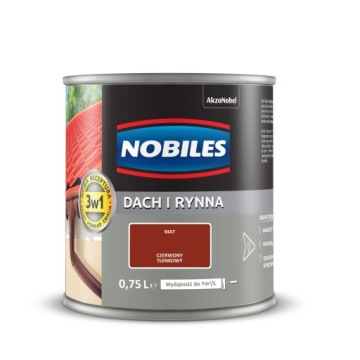 Nobiles Farba Dach i Rynna Czerwony Tlenkowy 0,75L