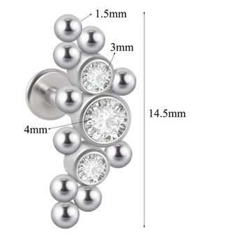 Пирсинг хирургического сустава половых губ, хрустальный камень в чападе