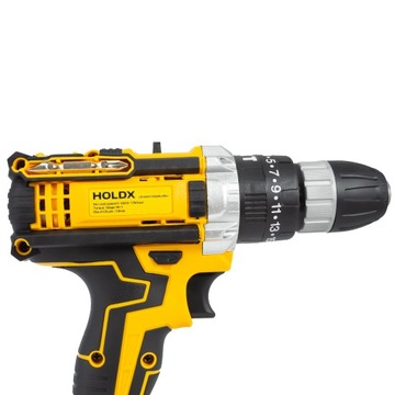 ДРЕЛЬ HOLDX, УДАРНАЯ ОТВЕРТКА, БОЛЬШОЙ НАБОР ИНСТРУМЕНТОВ, 2 АККУМУЛЯТОРНЫЕ СВЕРЛА, СВЕРЛА