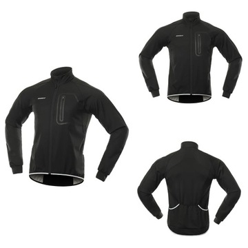 BERGRISAR Зимняя мужская велосипедная куртка Softshell флисовая термобелье