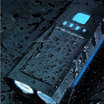 ВЕЛОСИПЕДНАЯ ЛАМПА СОЛНЕЧНАЯ POWERBANK ПЕРЕДНИЙ СИГНАЛ АКСЕССУАРЫ ДЛЯ ВЕЛОСИПЕДА