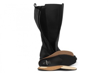szeroka stopa Solidus czarne damskie buty kozaki duże rozmiary zimowe 8,5