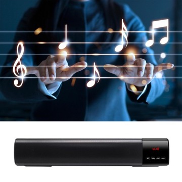 Przenośny głośnik z wyświetlaczem LED 1200mAh Czarny