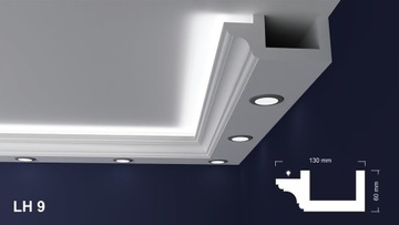 галогенный карниз, подвесной потолок, светодиод