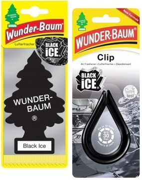 WUNDER BAUM ZAPACHÓW DO AUTA BLACK ICE ZESTAW