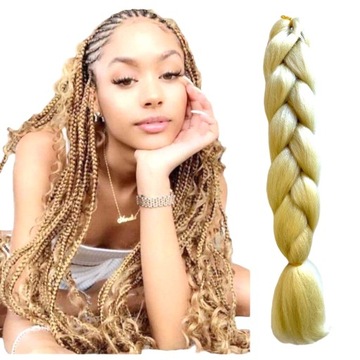 WŁOSY syntetyczne do Warkoczyków KOLOROWE długie