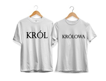 Koszulki Król i Królowa, Koszulki Mąż Żona, Prezent dla Męża i Żony
