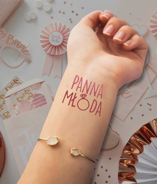 ZESTAW TATUAŻY ROSE GOLD NA WIECZÓR PANIEŃSKI BOHO