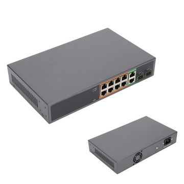 Przełącznik poe pełne gigabitowe rj45 ieee 802.3af/at 8-portowe urządzenie sieciowe sfp 150w