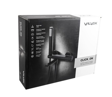 НАСТЕННЫЙ ДУШ ДЛЯ ВАННЫ СО СМЕСИТЕЛЕМ VALVEX DECOR ЧЕРНЫЙ ЧЕРНЫЙ