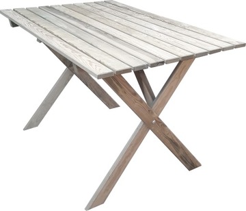 STÓŁ OGRODOWY DREWNIANY PATIO STABILNY TRWAŁY 145