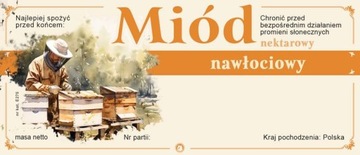 Etykiety na miód nawłociowy (100szt) - wzór E275
