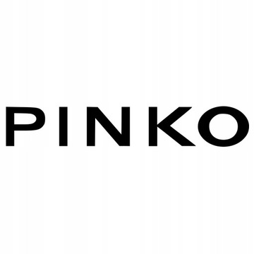 PINKO - Klapki niskie skórzane czarne z logo Love Birds 37