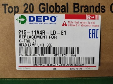 правая лампа nissan x-trail t30 2001-2007 гг.