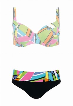 Wyższe figi bikini kąpielowe 2XL kolorowe Feba