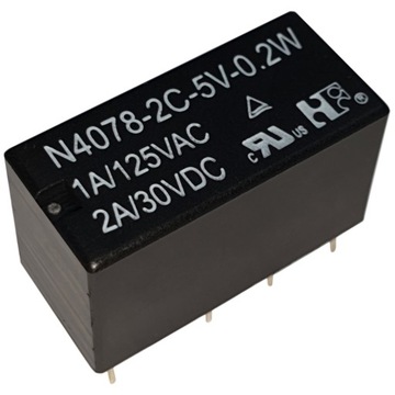 Przekaźnik N4078-2C-5V-0.2W 5V 2x1A/2A JRC-19F