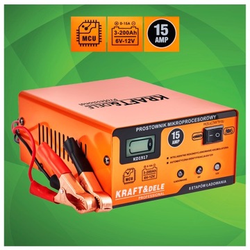 МИКРОПРОЦЕССОРНЫЙ ВЫПРЯМИТЕЛЬ 15 АМПЕР 6/12 В НАДЕЖНОЕ ЗАРЯДНОЕ УСТРОЙСТВО