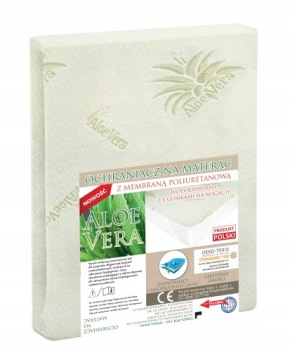 OCHRANIACZ NAKŁADKA POKROWIEC NA MATERAC 160x220 MATA WODOODPORNA ALOE VERA