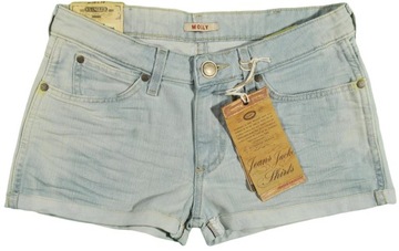 WRANGLER spodenki JEANS low blue MOLLY SHORT W28