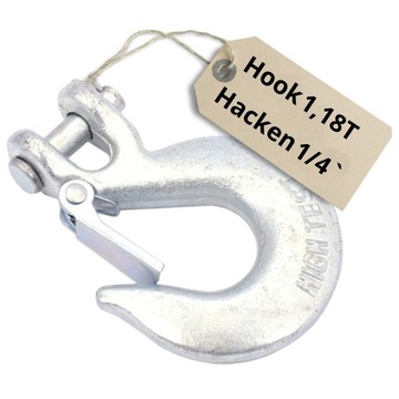 Лебедка тросовый крюк, карабин с дужкой и креплением WINCH 1,18T