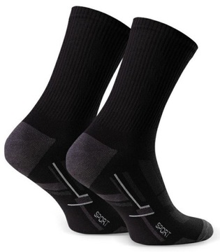 Skarpety Steven Sport 41-43 czarne/grafit