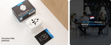 VOOMY Z Дорожный адаптер для более чем 170 стран — 2 USB A 2 Usbc, белый