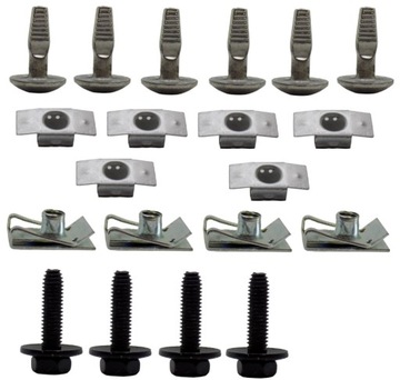 CITROEN PEUGEOT SPINKI WKRĘTY ZESTAW SPINEK OSŁONY SILNIKA