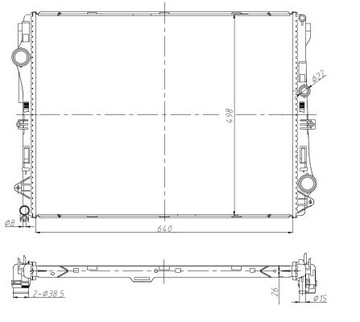 CHLADIČ VODY 50041 NRF MERCEDES TŘÍDA E (W213)