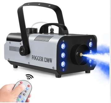 UKing wytwornica mgły 1200 W, z 6 diodami RGB i zdalnie sterowanymi funkcja