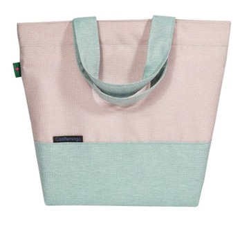 TORBA SHOPPER ŚNIADANIÓWKA LIGHT PINK GREEN NA ZAMEK COOLFLAMINGO