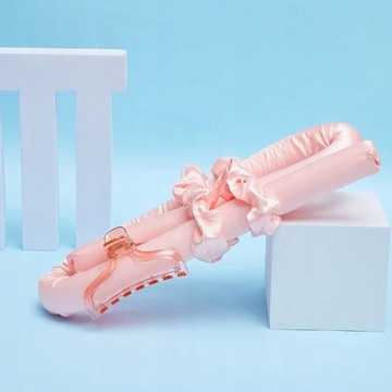 Валик для ЗАВИВКИ ВОЛОС КУДРЫ Бигуди Щипцы для завивки НАБОР Шпилька Резинки РОЗОВЫЕ