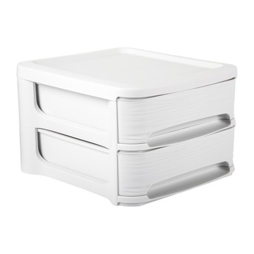Organizer z 2 szufladami EDA Stone 7l biały