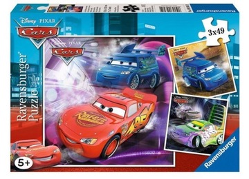 Puzzle Auta Zygzak Cars 3x49 elementów 093052