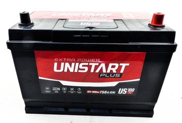 Akumulator 12V 100Ah 750A P+ Azja Unistart Wysoki