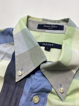 GANT SUMMER THE OXFORD oryginalna bawełniana KOSZULA w kratkę rozmiar XL