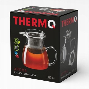 DZBANEK SZKLANY + ZAPARZACZ THERMO AROMA 0,6 L